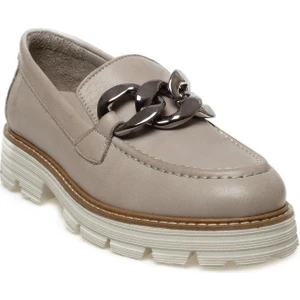 D23YA-3560 Metal Tokalı Loafer Deri Kadın Ayakkabı