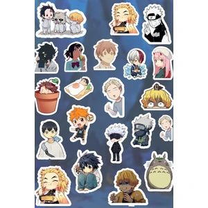 Anime Marketi Karışık Anime Sticker Seti (21 Adet)
