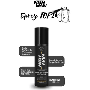 Root Touch-Up Sprey Siyah Renk /  ve Seyrek Kapatıcı / Suda Yağmurda Akmaz 100ML