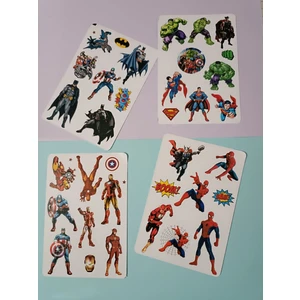 EyER Shoping Süper Kahramanlar Hulk Örümcek Adam Ironman Etiket Sticker