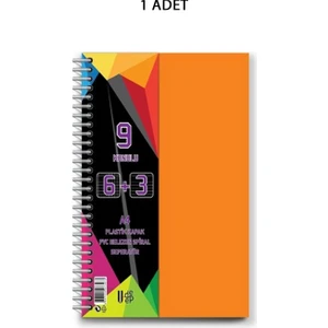Spiralli Pp Kapak 6+2+1 225 Yaprak 9 Ayraçlı Defter