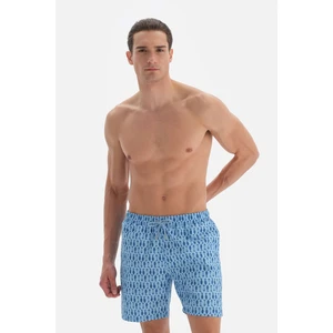 Mavi Kılçık Balık Des. Orta Şort