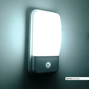 20W Sensörlü Iç ve Dış Mekan LED Duvar Apliği 6500K Beyaz