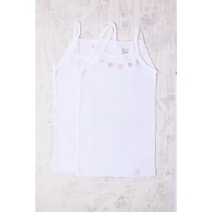 2'li Kız Çocuk Ip Askılı Işlemeli Atlet