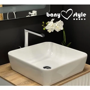 One Tezgah Üstü Çanak Kare Model Lavabo 46 x 46 Cm