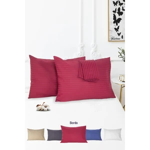 Vionel Home %100 Pamuk  2’li Çizgili Saten Yastık Kılıfı 50 x 70