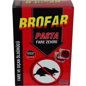 As İlaç Brofar Fare ve Sıçan Öldürücü Pasta 100 gr (10 Adet x 10 Gr)