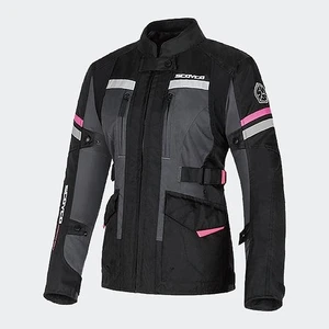 JK122 Korumalı Kadın Motosiklet Montu Siyah