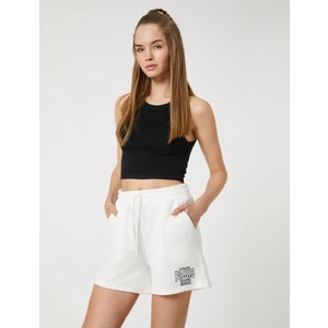 Mini Şort Beli Bağcıklı Cep Detaylı