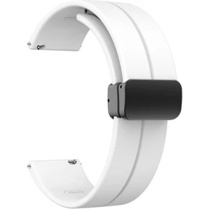 Amazfit Pace 46MM Kordon Silikon Mıknatıslı Ayarlanabilir HS19 Beyaz