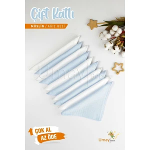 10'lu Müslin Ağız Bezi Mendili 25X25CM
