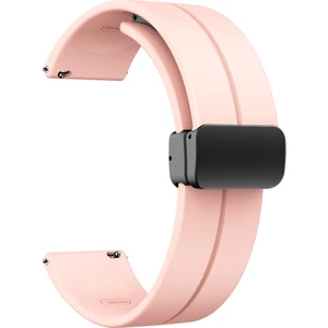 Case Street Google Ticwatch S2 Wear Os Kordon Silikon Mıknatıslı Ayarlanabilir HS19 Bronz