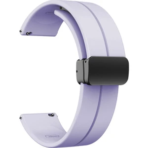Case Street Huawei Watch Gt 3 Active 46MM Kordon Silikon Mıknatıslı Ayarlanabilir HS19 Lila