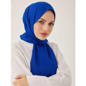 Krinkıl Ipeği Şal Saks Mavisi
