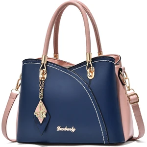 Kadın Çantası 2023 Yeni Moda Çanta Büyük Kapasiteli Ekose Kontrast Renkli Tek Omuz Askılı Çanta (Yurt Dışından)