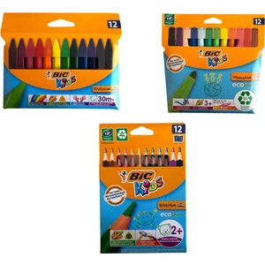 Jumbo Boyama Seti - Kuru Boya 12'li + Keçeli Boya 12'li + Mum Pastel Boya 12'li