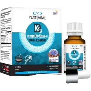 Zade Vital Vitamin D3K2 1000 Iu Damla 20 ml