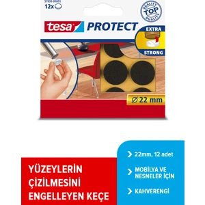 Zemin koruyucu Daire Keçe. Kahve   12 x 22mmØ