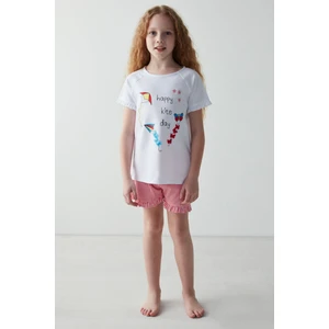 Kız Çocuk Uçurtma Baskılı Pijama Takımı