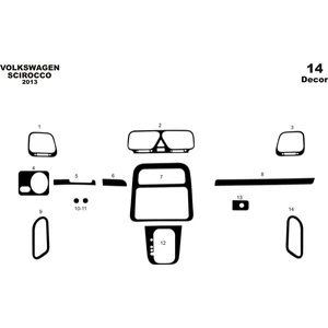 meriç cockpit design Meriç® Volkswagen Scirocco Ön Torpido Kaplama Maun 16 Parça 2013-2018