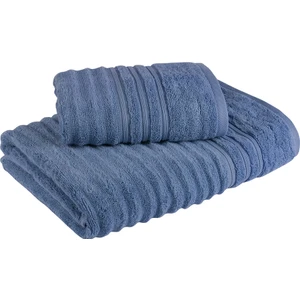 Long Twist Dalgalı Havlu 2'li Lacivert 50X90