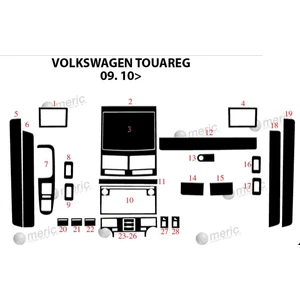 meriç cockpit design Meriç® Volkswagen Touareg Ön Torpido Kaplama Maun 24 Parça 2010-›