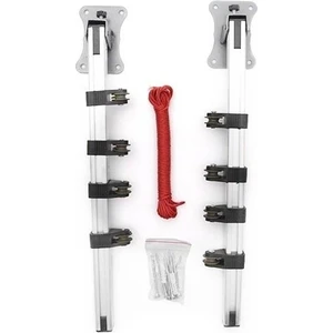 Duvara Monteli Paslanmaz Alüminyum Makaralı Katlanır Çamaşır Askısı