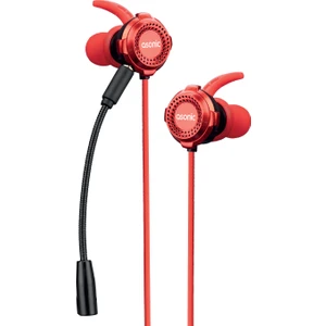 AS-XGK100 Splitter Hediyeli 3.5mm Gaming Kırmızı Kulak Içi Mikrofonlu Kulaklık