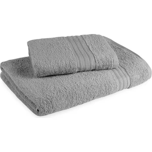 Armürlü Fitilli Havlu 2'li Koyu Gri 50X90