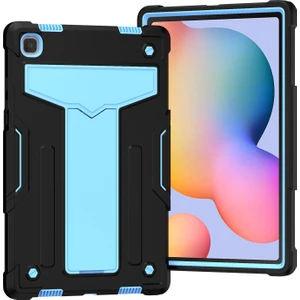 PLZ Shop Samsung Galaxy Tab A7 10.4 (2020) T-Şekilli Tutucu Kılıf Black+Blue (Yurt Dışından)