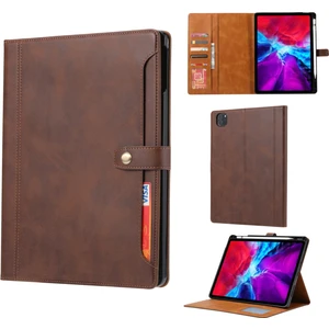 PLZ Shop Apple iPad Pro 11 Inç Için Buzağı Doku Deri Kılıf (2020) Coffee (Yurt Dışından)