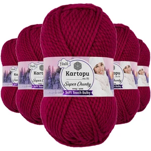 5 Adet Super Chunky Kalın Kışlık El Örgü Ipliği 100 gr K799