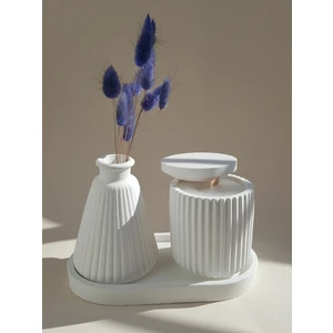 Çağ Atölye Silikon Kalıbı Pampas Vazosu, Oval Tepsi, Kapaklı Kutu Silikon Kalıp