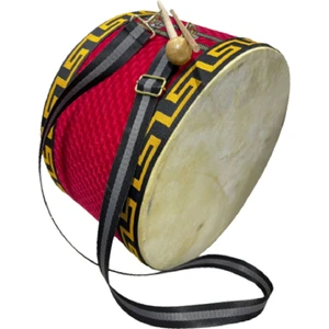Bade Müzik Çocuk Davulu 30 cm Askılı Ağaç Kasnak Keçi Derisi