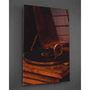 Retro Plak Dikey Cam Tablo