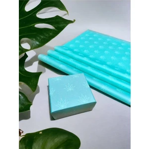 Tuğset Etiket Beyaz Desenli Pelur Kağıdı/mint Yeşili- Su Yeşili Pelur Kâğıt /50X70 cm 100 Adet