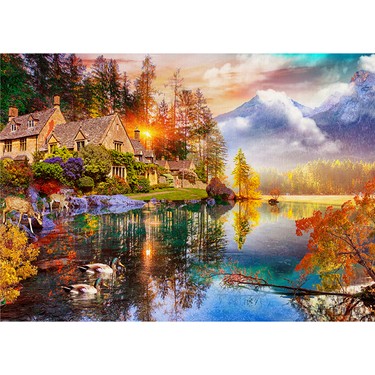 Blue Focus 1000 Parça Puzzle - Mountaın Houses (Dağ Evleri) Fiyatı