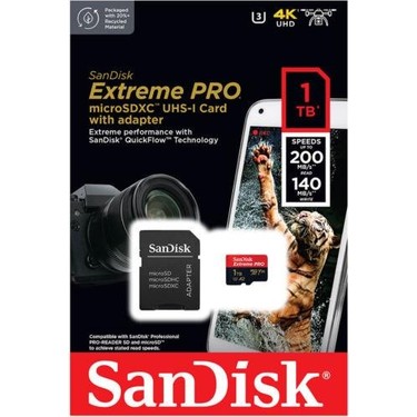 Sandısk Extreme Pro 1tb Micro Sd Hafıza Kartı 200MB/90MB Fiyatı