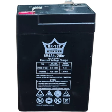 Ortec Kuru Akü 6V 4Ah