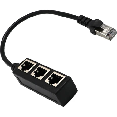 Yesper RJ45 Ethernet Lan Network Splitter 3 Yollu Adaptör 3 Bağlantı Noktaları Dönüştürücü 1 Ila 3