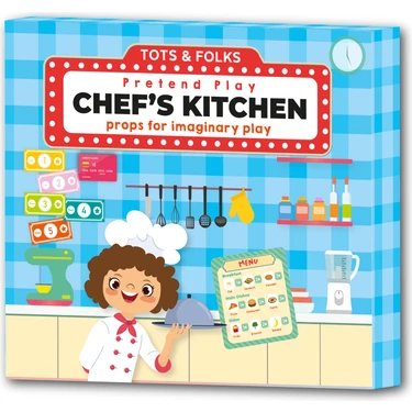 Tots & Folks Pretend Play Chef's Kitchen, Şef Mutfak Oyun Seti, Rol Yapma Oyunu, Şefin Mutfağı,