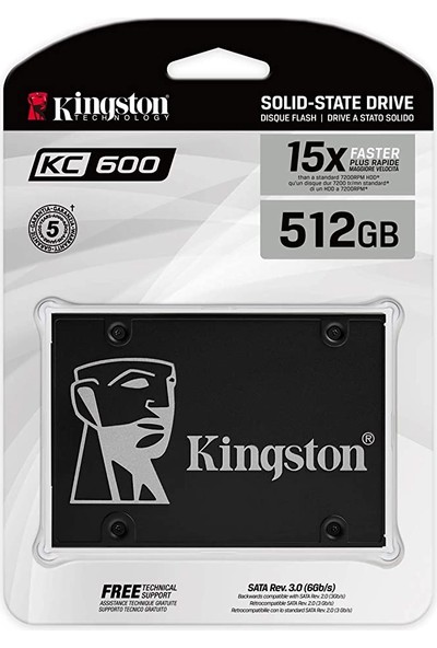 Kingston KC600 512GB 550MB-520MB/S 2.5"sata 3 SSD SKC600/512G