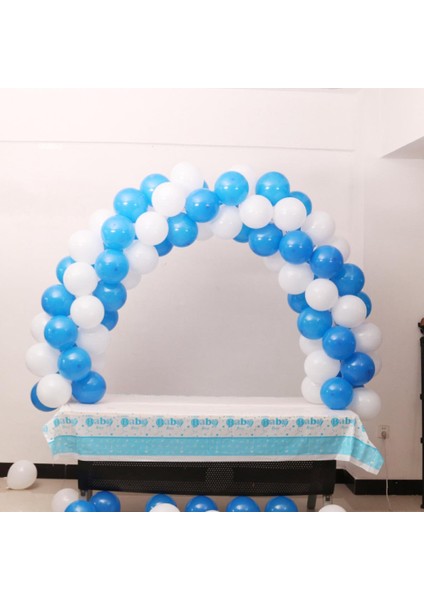 100 Adet Mavi Beyaz Balon ve 5 Metre Balon Zinciri