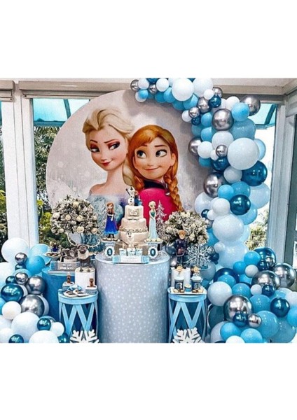Elsa Frozen Konsept Balon Zinciri 100 Adet