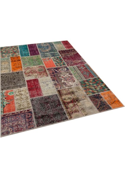 Patchwork Bej Patchwork Yün ve Pamuk El Dokuma Oda Salon Halısı modelleri