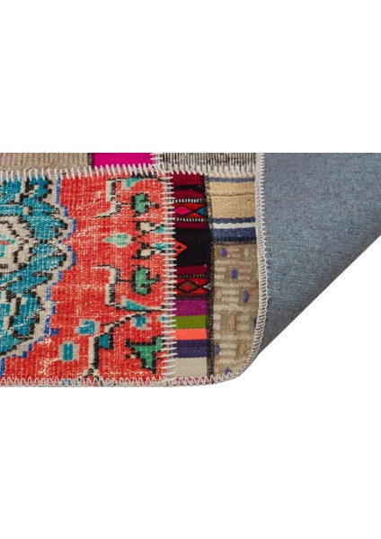 Patchwork Bej Patchwork Yün ve Pamuk El Dokuma Oda Salon Halısı fiyatları