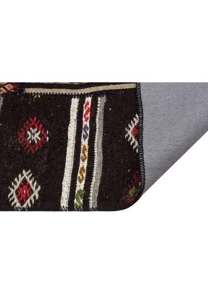 Patchwork Siyah Patchwork Yün ve Pamuk El Dokuma Oda Salon Halısı fiyatları