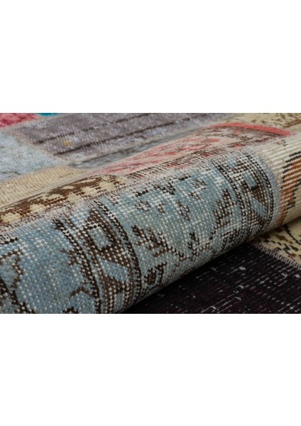 Patchwork Bej Patchwork Yün ve Pamuk El Dokuma Oda Salon Halısı modelleri