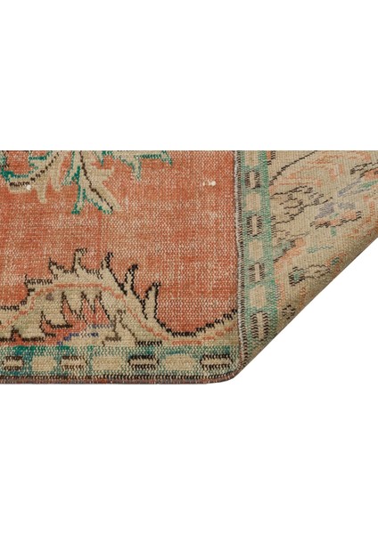 Vintage Kahverengi Oryantal Yün ve Pamuk El Dokuma Oda Salon Halısı fiyatları
