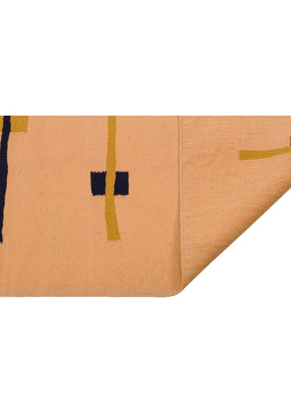 Kilim Somon Çizgili Yün ve Pamuk Kilim Oda Salon Halısı fiyatları